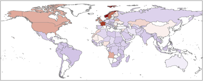 Map of terrorism incidents